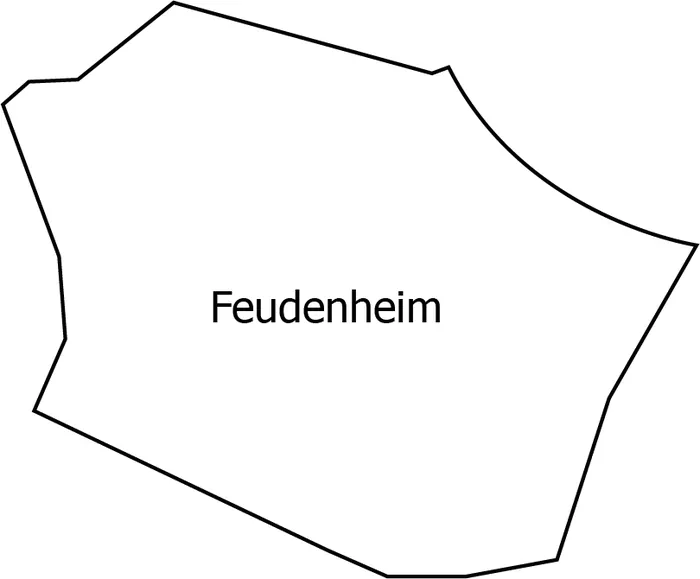 Umriss des Mannheimer Stadtteils Feudenheim